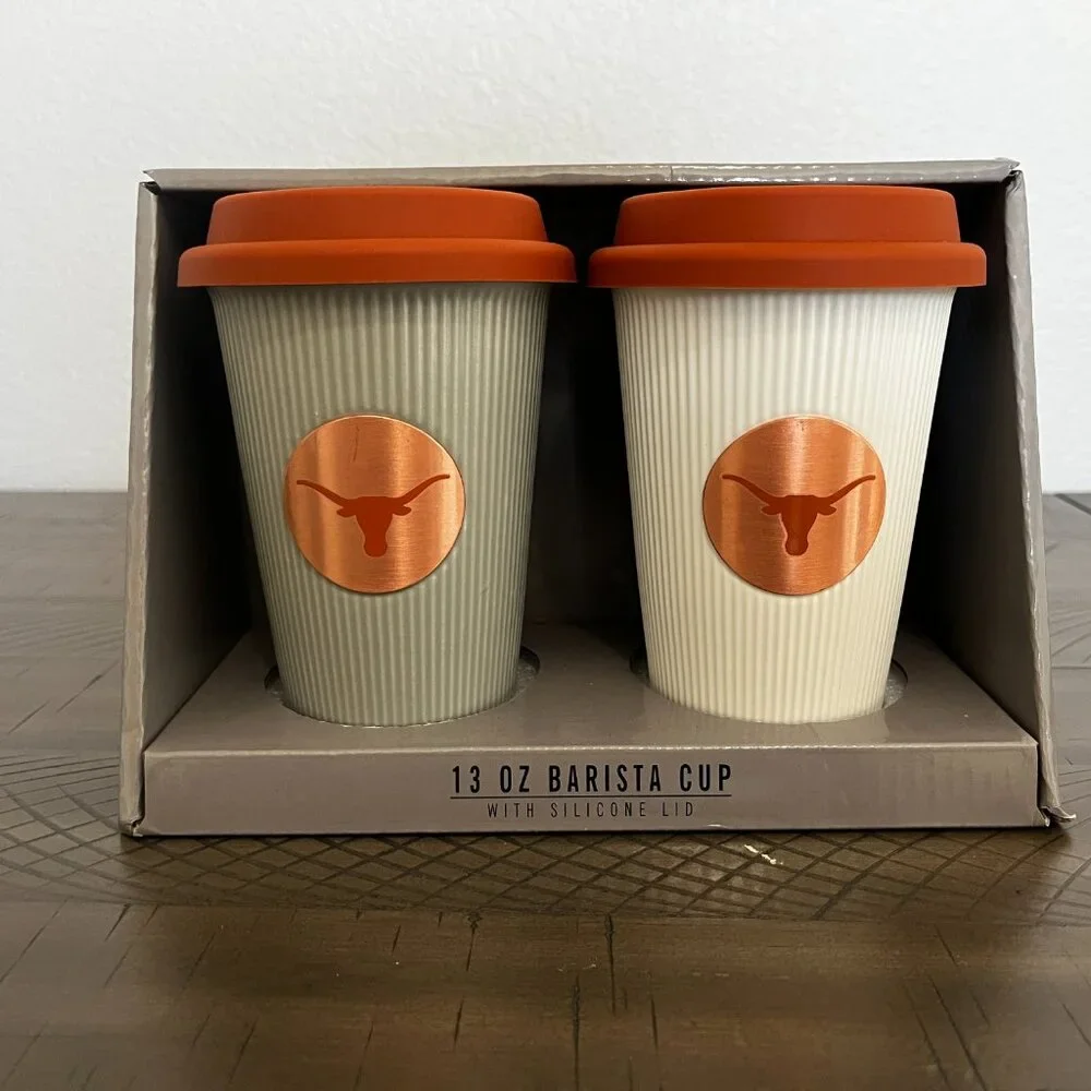 NEW Texas Longhorns Cups, set of‎ two. NIB